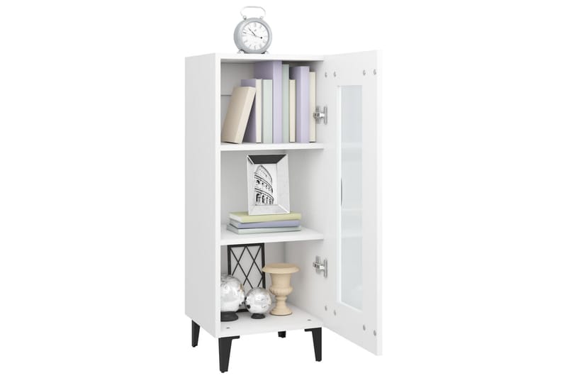 beBasic Skjenk hvit 34,5x34x90 cm konstruert tre - Hvit - Oppbevaring - Oppbevaringsmøbler - Sideboard & skjenk