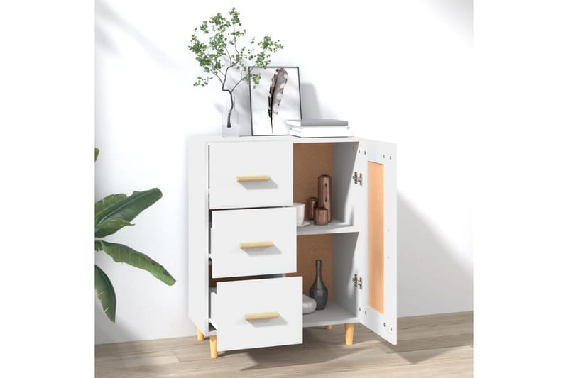 beBasic Skjenk hvit 69,5x34x90 cm konstruert tre - Hvit - Oppbevaring - Oppbevaringsmøbler - Sideboard & skjenk