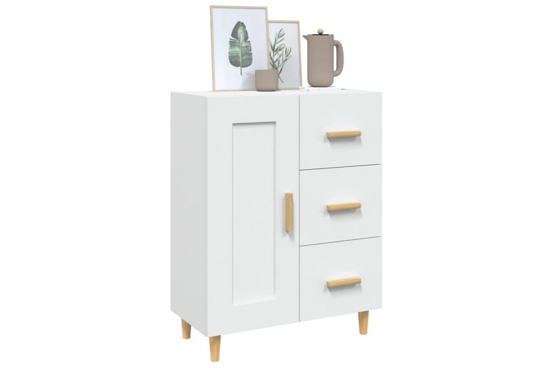 beBasic Skjenk hvit 69,5x34x90 cm konstruert tre - Hvit - Oppbevaring - Oppbevaringsmøbler - Sideboard & skjenk