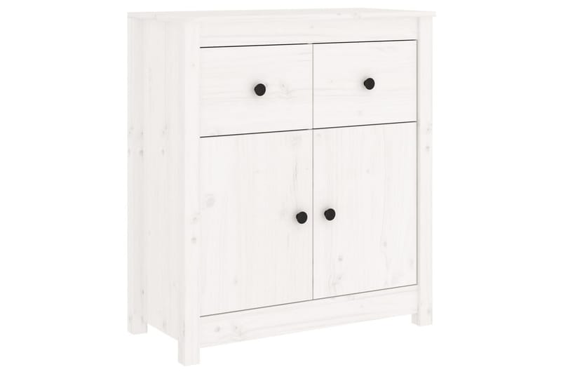 beBasic Skjenk hvit 70x35x80 cm heltre furu - Hvit - Oppbevaring - Oppbevaringsmøbler - Sideboard & skjenk