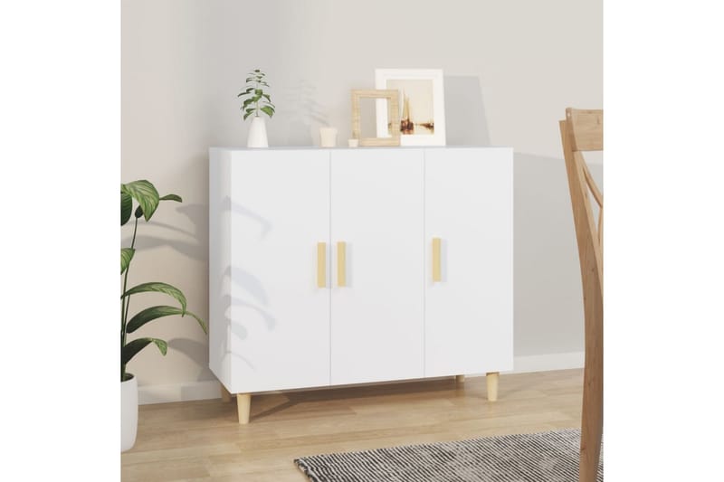 beBasic Skjenk hvit 90x34x80 cm konstruert tre - Hvit - Oppbevaring - Oppbevaringsmøbler - Sideboard & skjenk