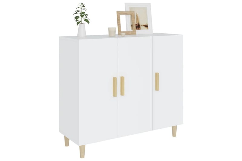 beBasic Skjenk hvit 90x34x80 cm konstruert tre - Hvit - Oppbevaring - Oppbevaringsmøbler - Sideboard & skjenk