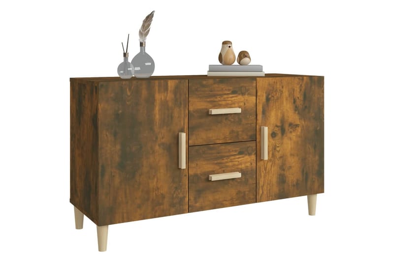 beBasic Skjenk røkt eik 100x36x60 cm konstruert tre - Brun - Oppbevaring - Oppbevaringsmøbler - Sideboard & skjenk