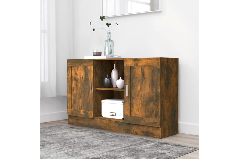 beBasic Skjenk røkt eik 120x30,5x70 cm konstruert tre - Brun - Oppbevaring - Oppbevaringsmøbler - Sideboard & skjenk