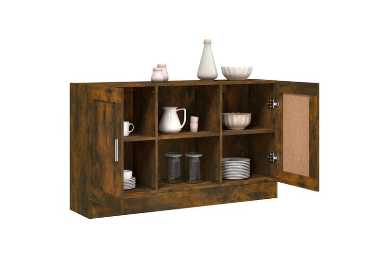 beBasic Skjenk røkt eik 120x30,5x70 cm konstruert tre - Brun - Oppbevaring - Oppbevaringsmøbler - Sideboard & skjenk