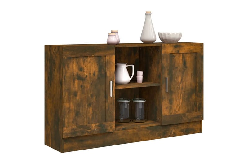 beBasic Skjenk røkt eik 120x30,5x70 cm konstruert tre - Brun - Oppbevaring - Oppbevaringsmøbler - Sideboard & skjenk