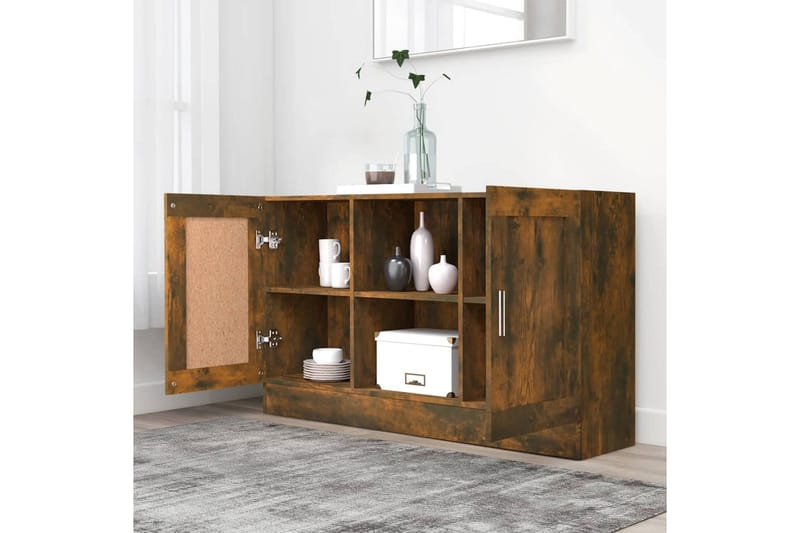 beBasic Skjenk røkt eik 120x30,5x70 cm konstruert tre - Brun - Oppbevaring - Oppbevaringsmøbler - Sideboard & skjenk