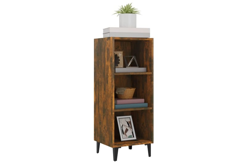 beBasic Skjenk røkt eik 34,5x32,5x90 cm konstruert tre - Brun - Oppbevaring - Oppbevaringsmøbler - Sideboard & skjenk