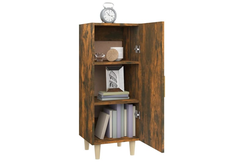 beBasic Skjenk røkt eik 34,5x34x90 cm konstruert tre - Brun - Oppbevaring - Oppbevaringsmøbler - Sideboard & skjenk