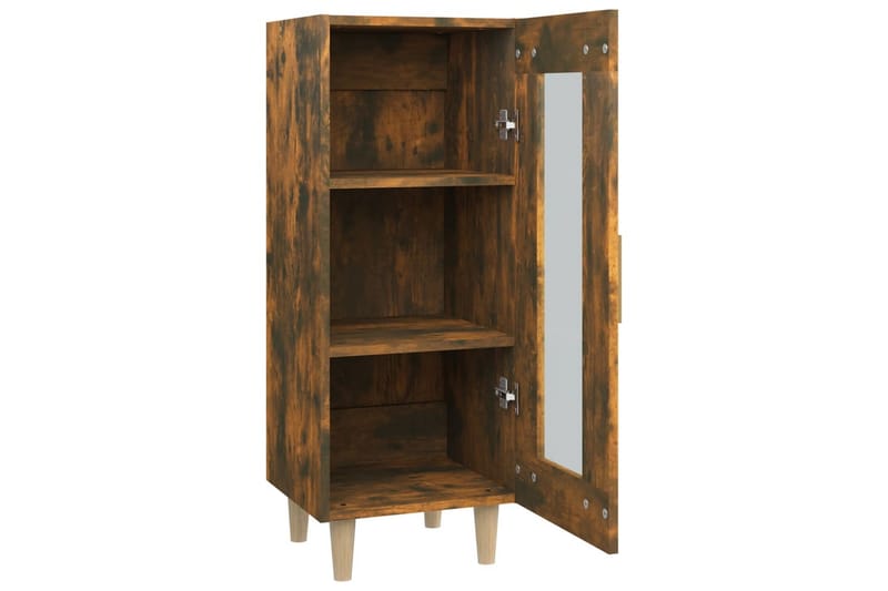 beBasic Skjenk røkt eik 34,5x34x90 cm konstruert tre - Brun - Oppbevaring - Oppbevaringsmøbler - Sideboard & skjenk