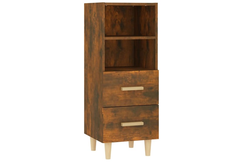 beBasic Skjenk røkt eik 34,5x34x90 cm konstruert tre - Brun - Oppbevaring - Oppbevaringsmøbler - Sideboard & skjenk