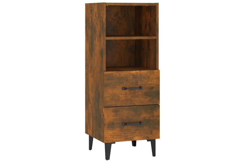 beBasic Skjenk røkt eik 34,5x34x90 cm konstruert tre - Brun - Oppbevaring - Oppbevaringsmøbler - Sideboard & skjenk