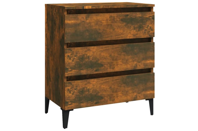 beBasic Skjenk røkt eik 60x35x69 cm konstruert tre - Brun - Oppbevaring - Oppbevaringsmøbler - Sideboard & skjenk