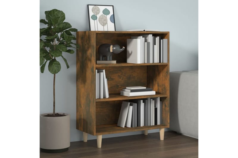 beBasic Skjenk røkt eik 69,5x32,5x90 cm konstruert tre - Brun - Sideboard & skjenk