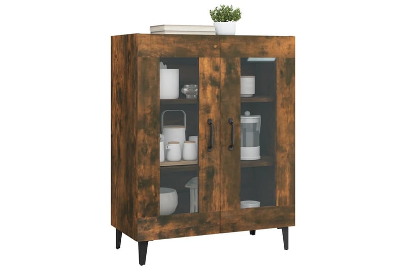 beBasic Skjenk røkt eik 69,5x34x90 cm konstruert tre - Brun - Oppbevaring - Oppbevaringsmøbler - Sideboard & skjenk