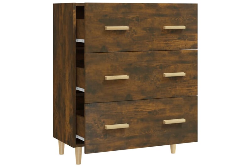 beBasic Skjenk røkt eik 70x34x90 cm konstruert tre - Brun - Oppbevaring - Oppbevaringsmøbler - Sideboard & skjenk