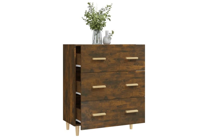 beBasic Skjenk røkt eik 70x34x90 cm konstruert tre - Brun - Oppbevaring - Oppbevaringsmøbler - Sideboard & skjenk