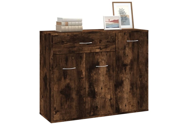 beBasic Skjenk røkt eik 88x30x70 cm konstruert tre - Brun - Oppbevaring - Oppbevaringsmøbler - Sideboard & skjenk