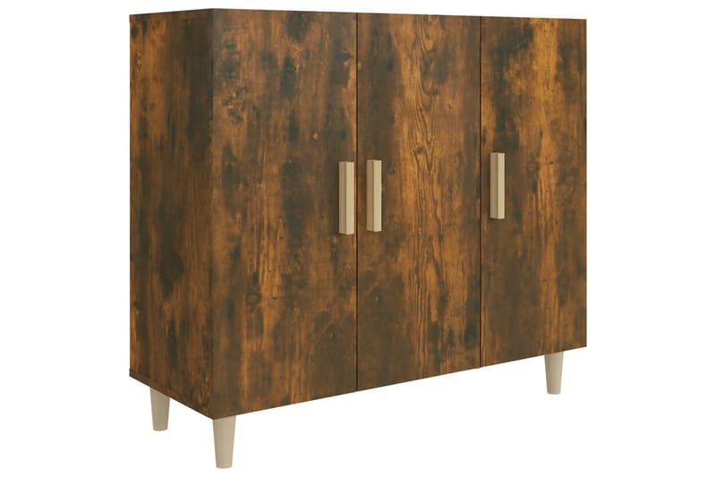 beBasic Skjenk røkt eik 90x34x80 cm konstruert tre - Brun - Oppbevaring - Oppbevaringsmøbler - Sideboard & skjenk