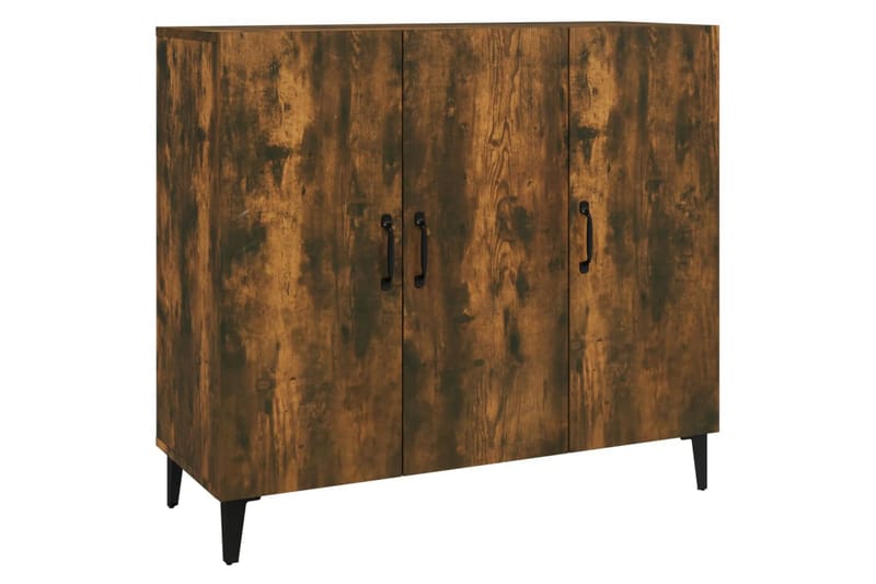 beBasic Skjenk røkt eik 90x34x80 cm konstruert tre - Brun - Oppbevaring - Oppbevaringsmøbler - Sideboard & skjenk