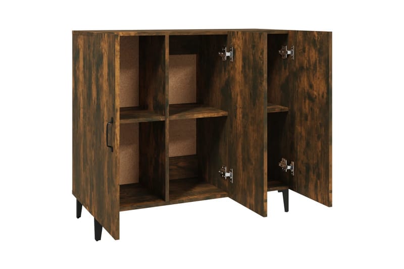 beBasic Skjenk røkt eik 90x34x80 cm konstruert tre - Brun - Oppbevaring - Oppbevaringsmøbler - Sideboard & skjenk