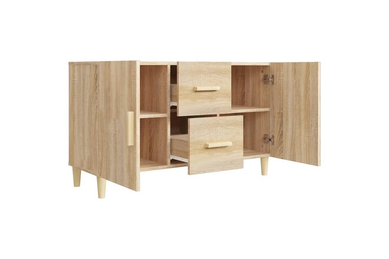 beBasic Skjenk sonoma eik 100x36x60 cm konstruert tre - Brun - Oppbevaring - Oppbevaringsmøbler - Sideboard & skjenk