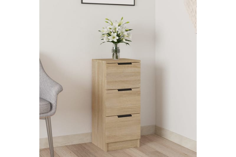 beBasic Skjenk sonoma eik 30x30x70 cm konstruert tre - Brun - Oppbevaring - Oppbevaringsmøbler - Sideboard & skjenk