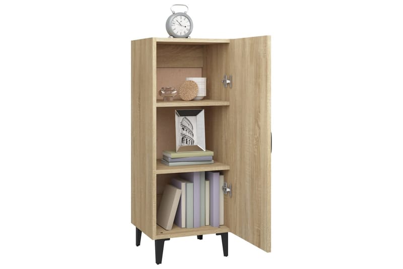 beBasic Skjenk sonoma eik 34,5x34x90 cm konstruert tre - Brun - Oppbevaring - Oppbevaringsmøbler - Sideboard & skjenk