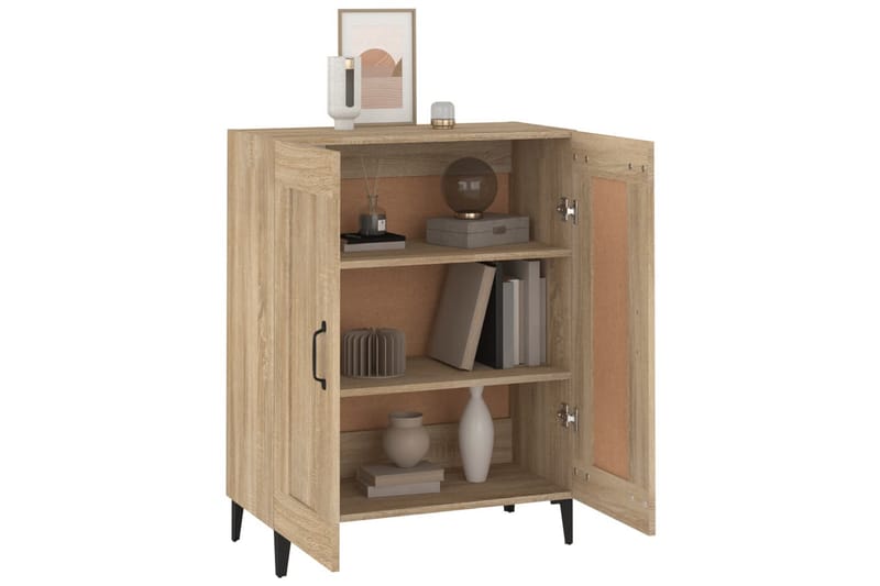 beBasic Skjenk sonoma eik 69,5x34x90 cm konstruert tre - Brun - Oppbevaring - Oppbevaringsmøbler - Sideboard & skjenk