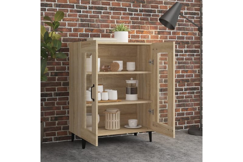 beBasic Skjenk sonoma eik 69,5x34x90 cm konstruert tre - Brun - Oppbevaring - Oppbevaringsmøbler - Sideboard & skjenk