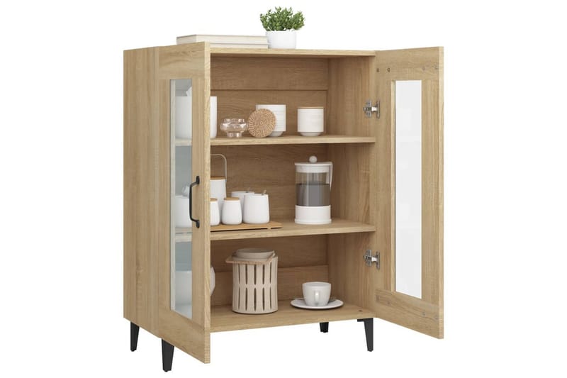 beBasic Skjenk sonoma eik 69,5x34x90 cm konstruert tre - Brun - Oppbevaring - Oppbevaringsmøbler - Sideboard & skjenk