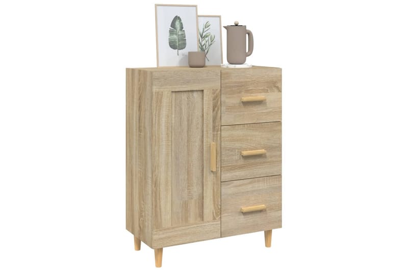 beBasic Skjenk sonoma eik 69,5x34x90 cm konstruert tre - Brun - Oppbevaring - Oppbevaringsmøbler - Sideboard & skjenk