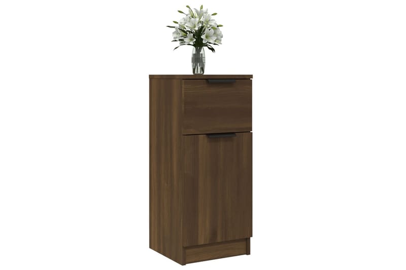 beBasic Skjenker 2 stk brun eik 30x30x70 cm konstruert tre - Brun - Oppbevaring - Oppbevaringsmøbler - Sideboard & skjenk