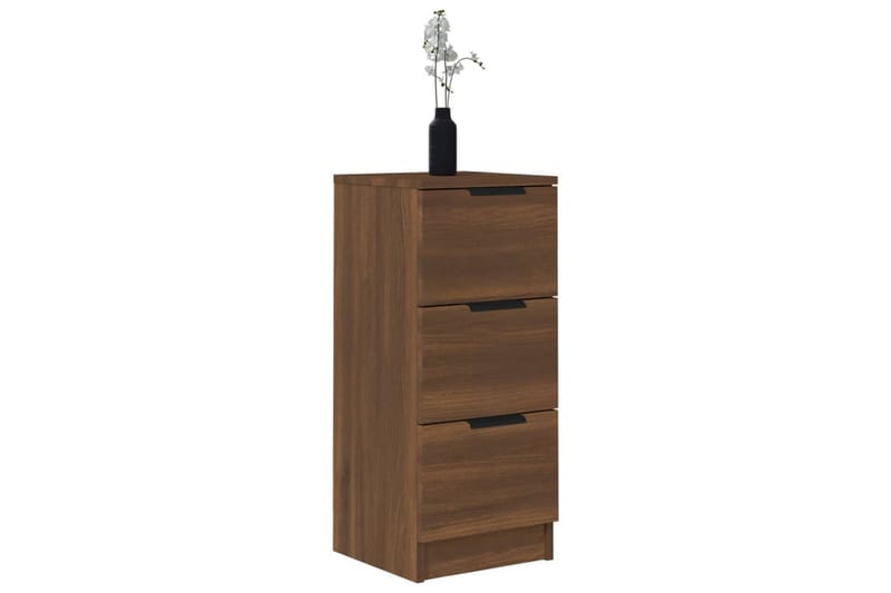 beBasic Skjenker 2 stk brun eik 30x30x70 cm konstruert tre - Brun - Oppbevaring - Oppbevaringsmøbler - Sideboard & skjenk