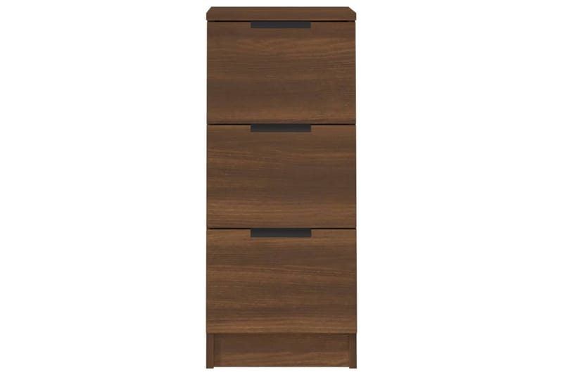 beBasic Skjenker 2 stk brun eik 30x30x70 cm konstruert tre - Brun - Oppbevaring - Oppbevaringsmøbler - Sideboard & skjenk