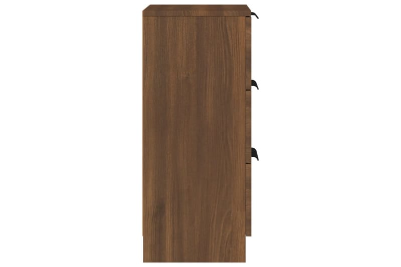 beBasic Skjenker 2 stk brun eik 30x30x70 cm konstruert tre - Brun - Oppbevaring - Oppbevaringsmøbler - Sideboard & skjenk