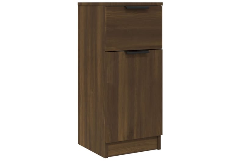 beBasic Skjenker 2 stk brun eik 30x30x70 cm konstruert tre - Brun - Oppbevaring - Oppbevaringsmøbler - Sideboard & skjenk