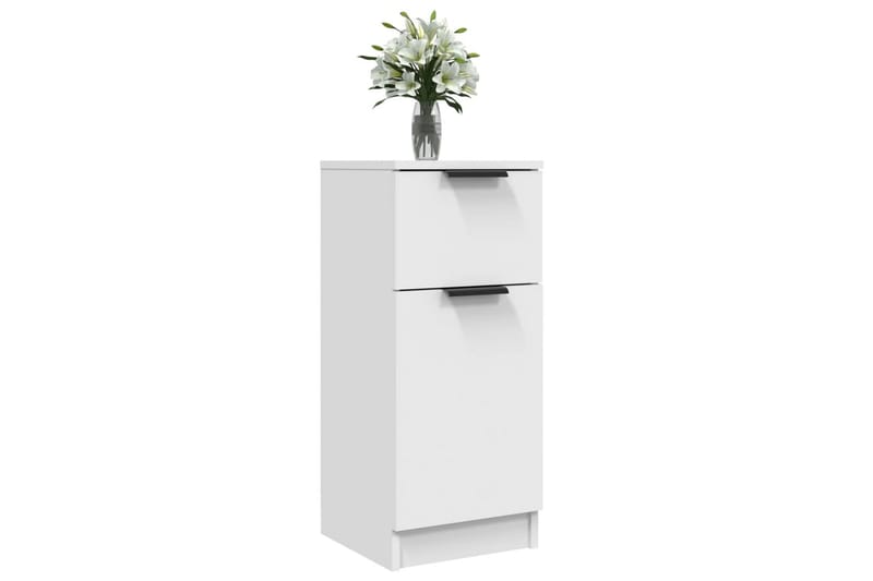 beBasic Skjenker 2 stk hvit 30x30x70 cm konstruert tre - Hvit - Oppbevaring - Oppbevaringsmøbler - Sideboard & skjenk