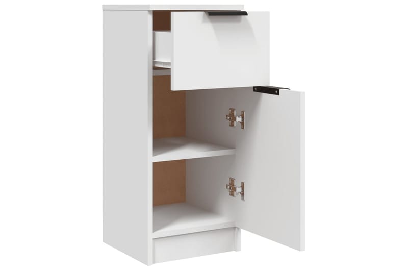 beBasic Skjenker 2 stk hvit 30x30x70 cm konstruert tre - Hvit - Oppbevaring - Oppbevaringsmøbler - Sideboard & skjenk