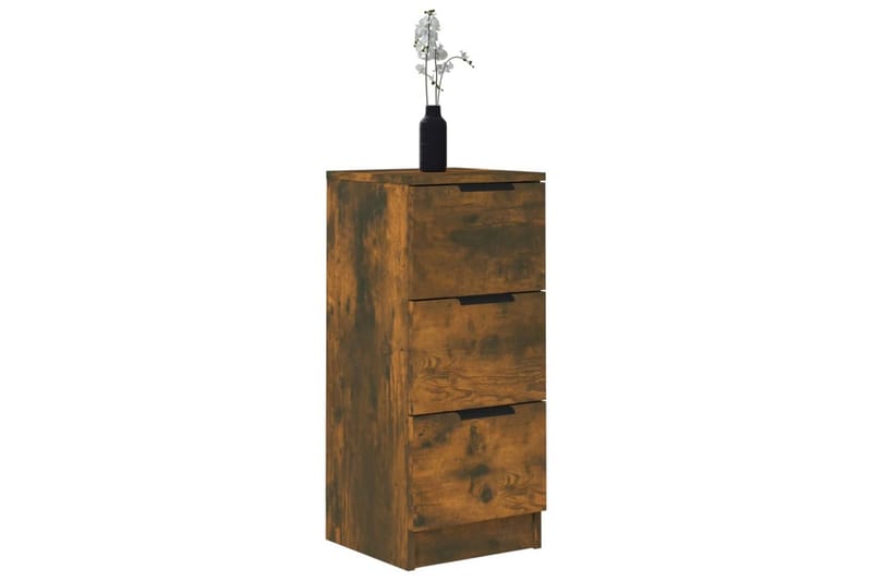 beBasic Skjenker 2 stk røkt eik 30x30x70 cm konstruert tre - Brun - Oppbevaring - Oppbevaringsmøbler - Sideboard & skjenk