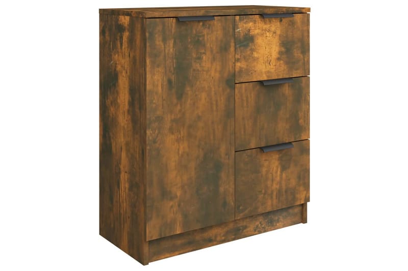 beBasic Skjenker 2 stk røkt eik 60x30x70 cm konstruert tre - Brun - Oppbevaring - Oppbevaringsmøbler - Sideboard & skjenk