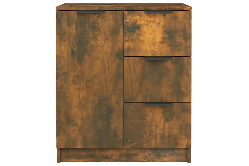 beBasic Skjenker 2 stk røkt eik 60x30x70 cm konstruert tre - Brun - Oppbevaring - Oppbevaringsmøbler - Sideboard & skjenk