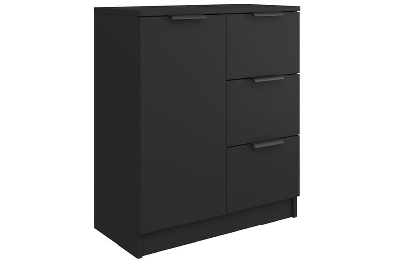 beBasic Skjenker 2 stk svart 60x30x70 cm konstruert tre - Svart - Oppbevaring - Oppbevaringsmøbler - Sideboard & skjenk