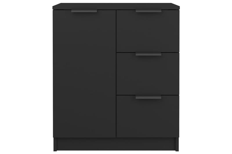 beBasic Skjenker 2 stk svart 60x30x70 cm konstruert tre - Svart - Oppbevaring - Oppbevaringsmøbler - Sideboard & skjenk