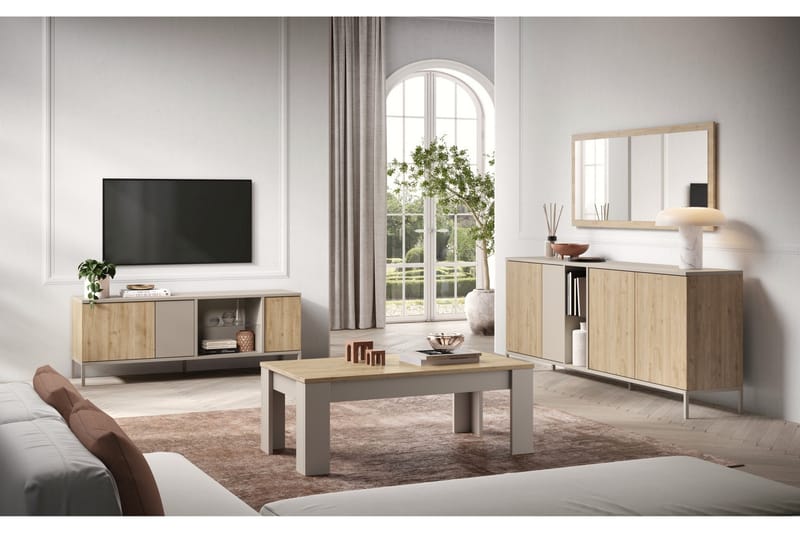 Gent Skänk 210x43 cm - Brun - Oppbevaring - Oppbevaringsmøbler - Sideboard & skjenk