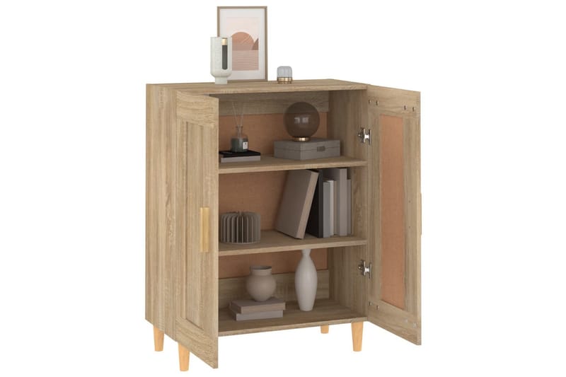 beBasic Skjenk sonoma eik 69,5x34x90 cm konstruert tre - Brun - Oppbevaring - Oppbevaringsmøbler - Kommode