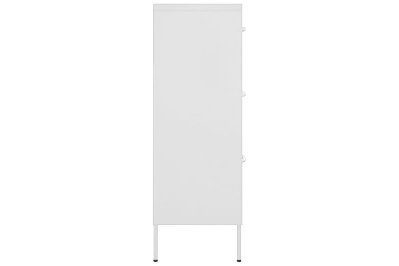 Kommode hvit 80x35x101,5 cm stål - Hvit - Oppbevaring - Oppbevaringsmøbler - Kommode - Entrekommode