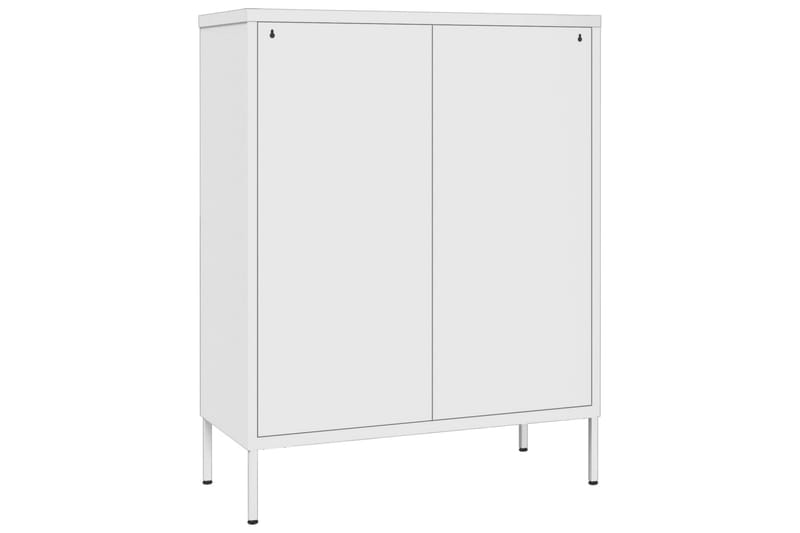 Kommode hvit 80x35x101,5 cm stål - Hvit - Oppbevaring - Oppbevaringsmøbler - Kommode - Entrekommode