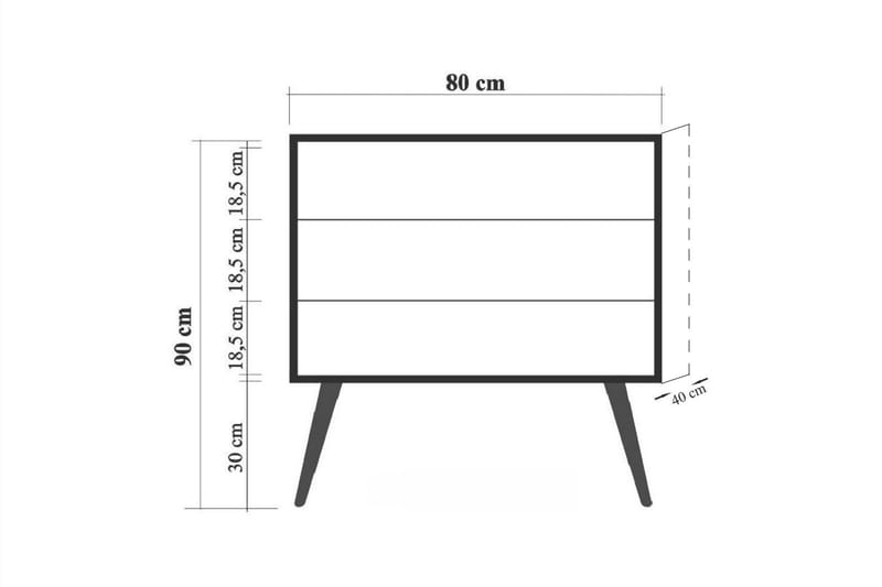 Kommode Gillberga 90 cm - Brun - Oppbevaring - Oppbevaringsmøbler - Kommode