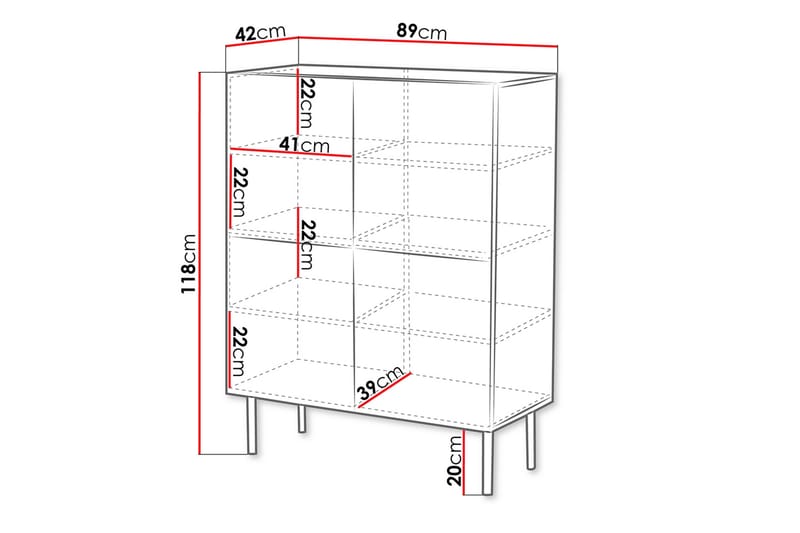 Kommode Juniskär 89 cm - Valnøtt - Oppbevaring - Oppbevaringsmøbler - Kommode